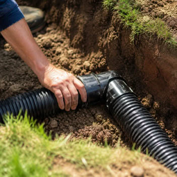 Отвод воды от фундамента<br>от 2500 руб./п.м.